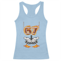 American Football Six Seven Meme Racerback Tank Top Fire Flame Drip - Wonder Print Shop
