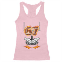 American Football Six Seven Meme Racerback Tank Top Fire Flame Drip - Wonder Print Shop