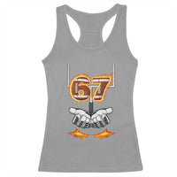 American Football Six Seven Meme Racerback Tank Top Fire Flame Drip - Wonder Print Shop