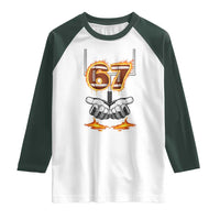American Football Six Seven Meme Raglan Shirt Fire Flame Drip - Wonder Print Shop