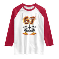 American Football Six Seven Meme Raglan Shirt Fire Flame Drip - Wonder Print Shop