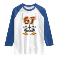 American Football Six Seven Meme Raglan Shirt Fire Flame Drip - Wonder Print Shop
