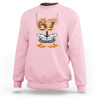 American Football Six Seven Meme Sweatshirt Fire Flame Drip - Wonder Print Shop
