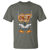 American Football Six Seven Meme T Shirt Fire Flame Drip - Wonder Print Shop