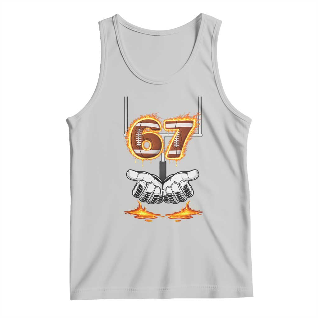 American Football Six Seven Meme Tank Top Fire Flame Drip - Wonder Print Shop