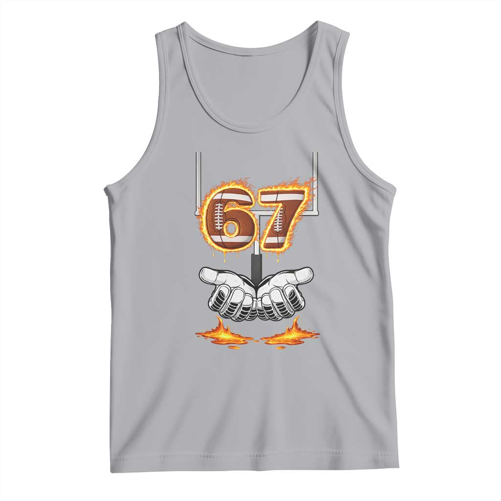 American Football Six Seven Meme Tank Top Fire Flame Drip - Wonder Print Shop