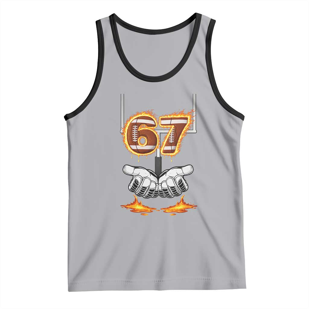 American Football Six Seven Meme Tank Top Fire Flame Drip - Wonder Print Shop