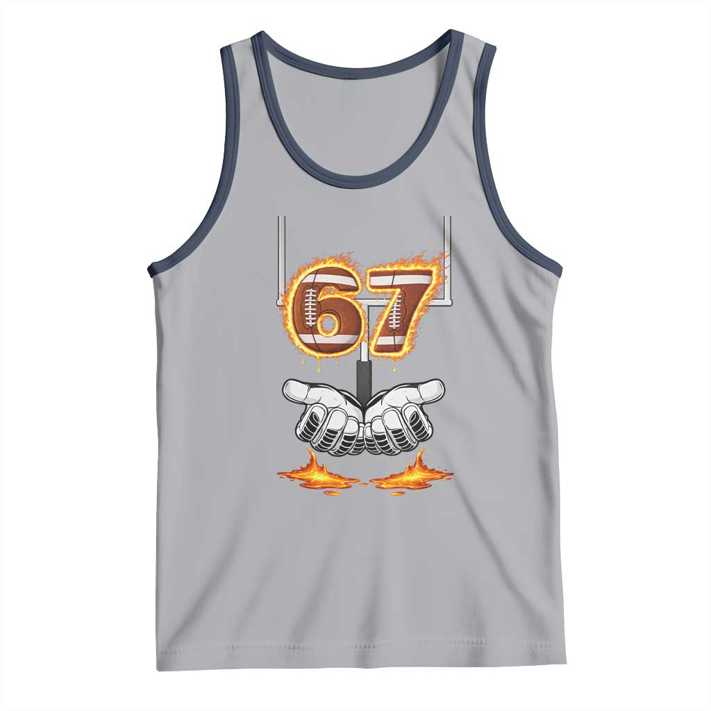 American Football Six Seven Meme Tank Top Fire Flame Drip - Wonder Print Shop