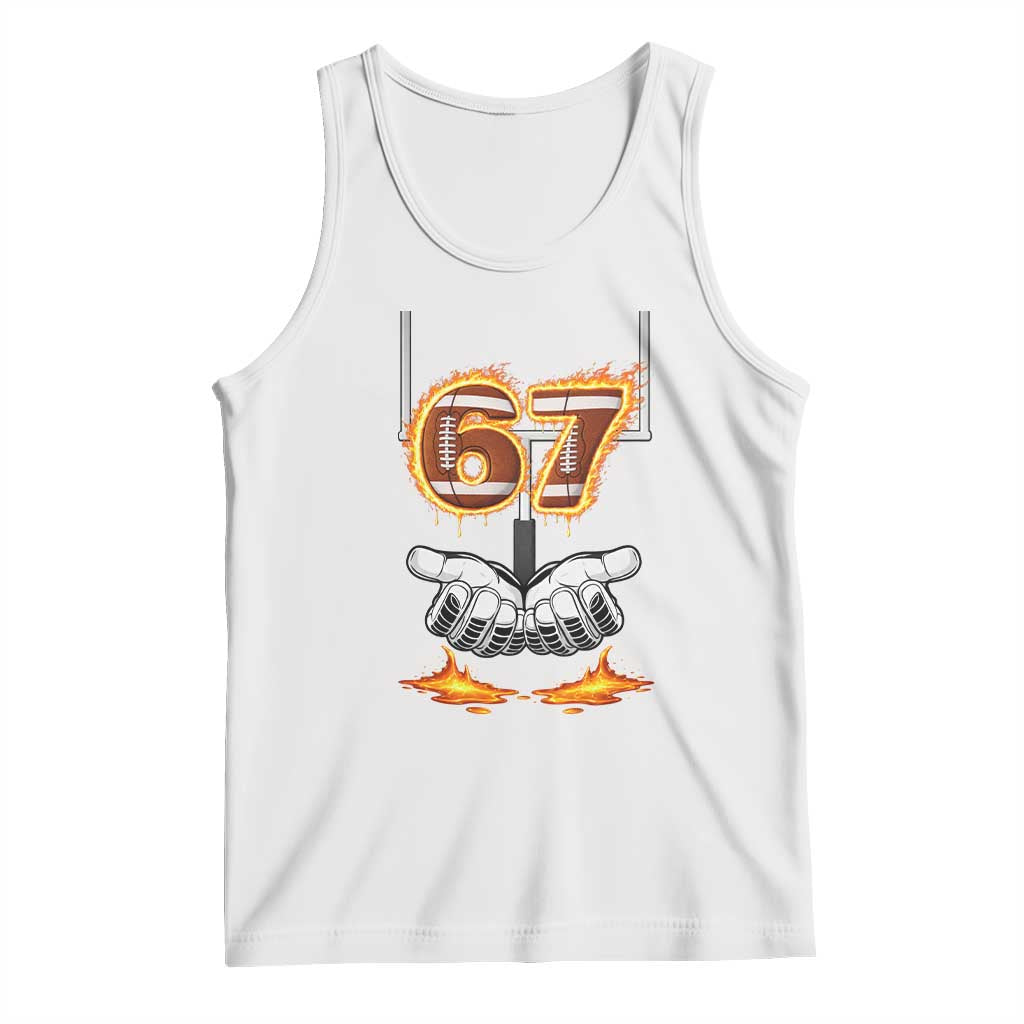 American Football Six Seven Meme Tank Top Fire Flame Drip - Wonder Print Shop