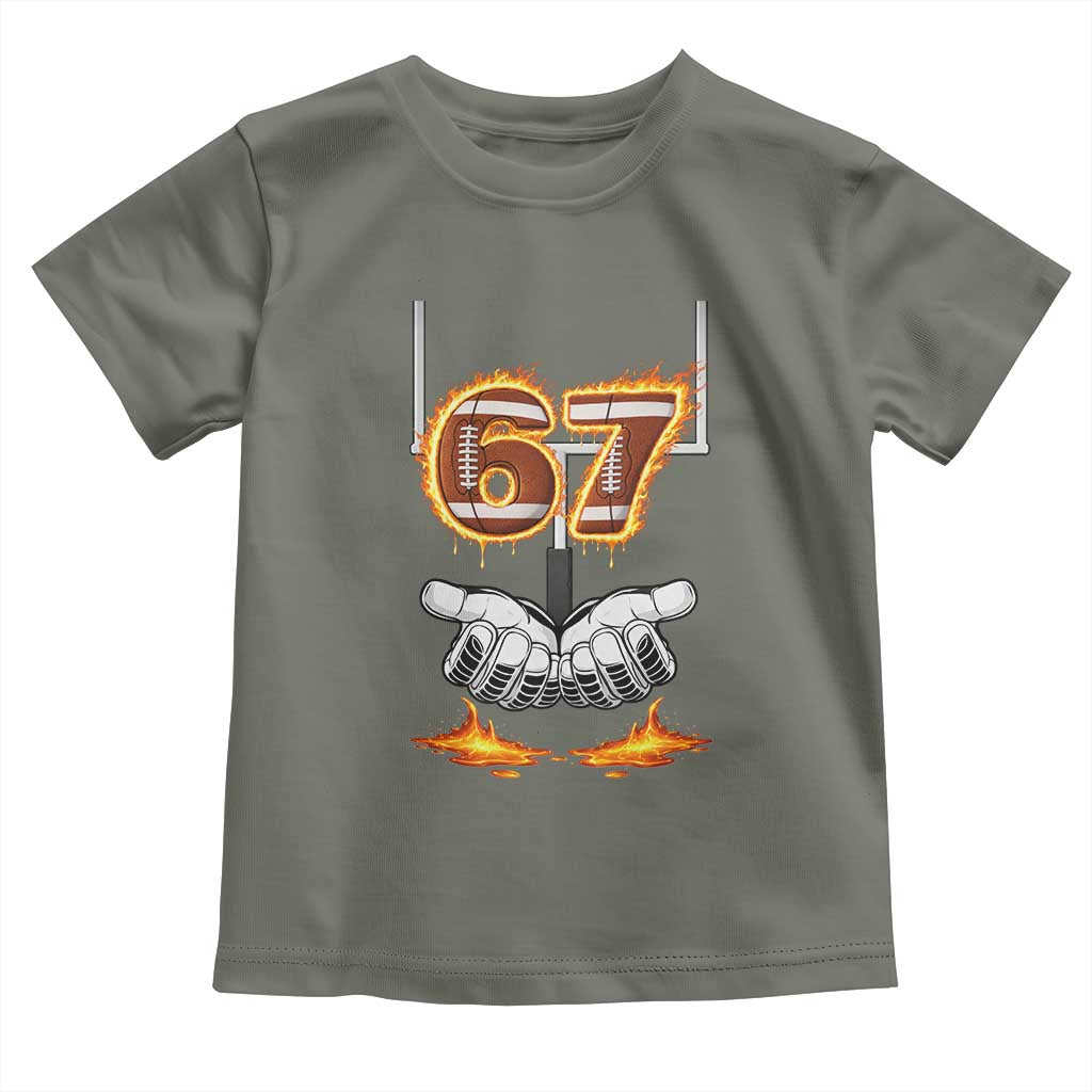 American Football Six Seven Meme Toddler T Shirt Fire Flame Drip - Wonder Print Shop