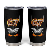 American Football Six Seven Meme Tumbler Cup Fire Flame Drip - Wonder Print Shop