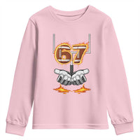 American Football Six Seven Meme Youth Sweatshirt Fire Flame Drip - Wonder Print Shop