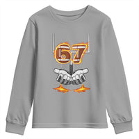 American Football Six Seven Meme Youth Sweatshirt Fire Flame Drip - Wonder Print Shop