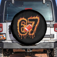 Funny American Football Six Seven Spare Tire Cover Fire Drip 67 Meme - Wonder Print Shop