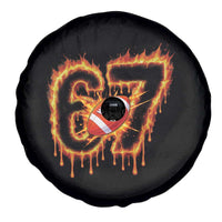 Funny American Football Six Seven Spare Tire Cover Fire Drip 67 Meme - Wonder Print Shop