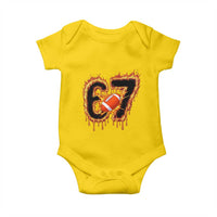 Funny American Football Six Seven Baby Onesie Fire Drip 67 Meme - Wonder Print Shop
