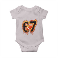 Funny American Football Six Seven Baby Onesie Fire Drip 67 Meme - Wonder Print Shop