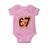 Funny American Football Six Seven Baby Onesie Fire Drip 67 Meme - Wonder Print Shop