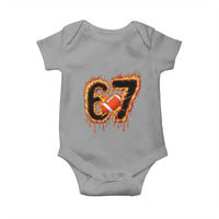 Funny American Football Six Seven Baby Onesie Fire Drip 67 Meme - Wonder Print Shop