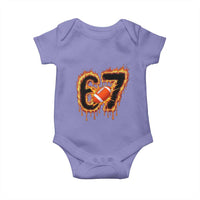 Funny American Football Six Seven Baby Onesie Fire Drip 67 Meme - Wonder Print Shop