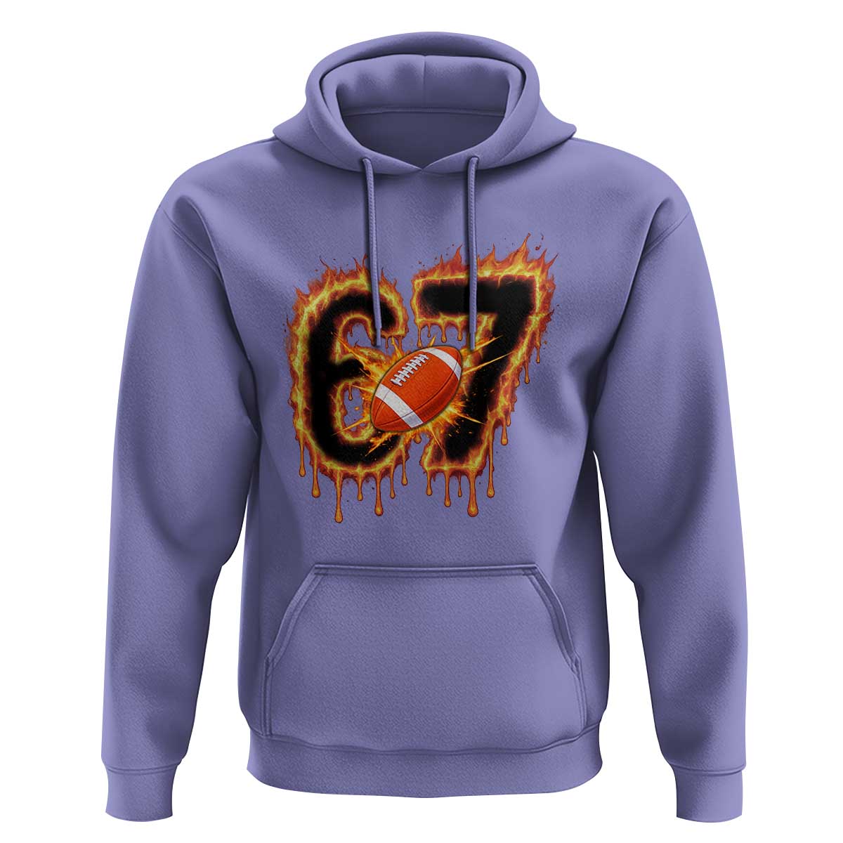 Funny American Football Six Seven Hoodie Fire Drip 67 Meme - Wonder Print Shop