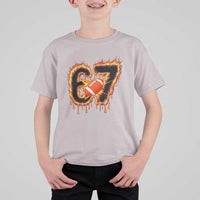 Funny American Football Six Seven T Shirt For Kid Fire Drip 67 Meme - Wonder Print Shop