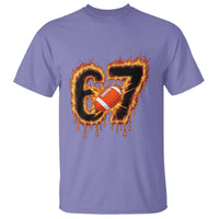 Funny American Football Six Seven T Shirt Fire Drip 67 Meme - Wonder Print Shop