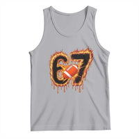 Funny American Football Six Seven Tank Top Fire Drip 67 Meme - Wonder Print Shop