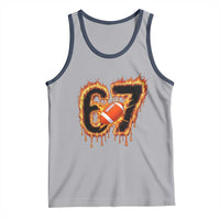 Funny American Football Six Seven Tank Top Fire Drip 67 Meme - Wonder Print Shop