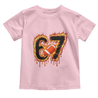 Funny American Football Six Seven Toddler T Shirt Fire Drip 67 Meme - Wonder Print Shop
