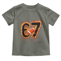 Funny American Football Six Seven Toddler T Shirt Fire Drip 67 Meme - Wonder Print Shop