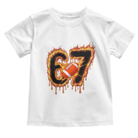 Funny American Football Six Seven Toddler T Shirt Fire Drip 67 Meme - Wonder Print Shop