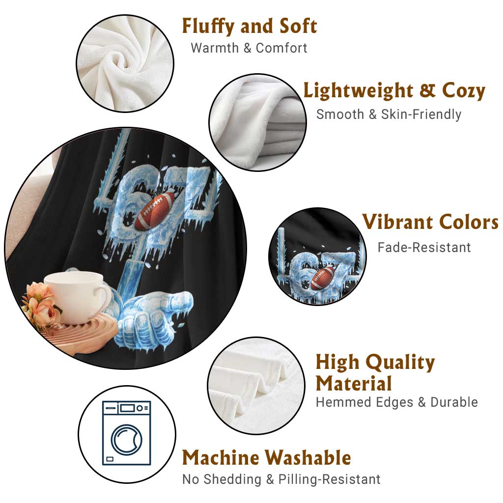 Cool Ice Effect 67 Meme Throw Blanket Funny American Football - Wonder Print Shop