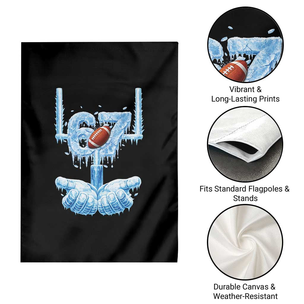 Cool Ice Effect 67 Meme Garden Flag Funny American Football - Wonder Print Shop