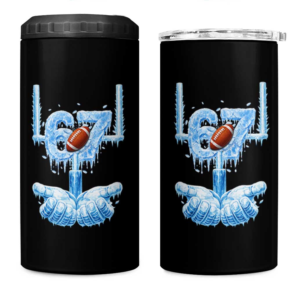 Cool Ice Effect 67 Meme 4 in 1 Can Cooler Tumbler Funny American Football - Wonder Print Shop