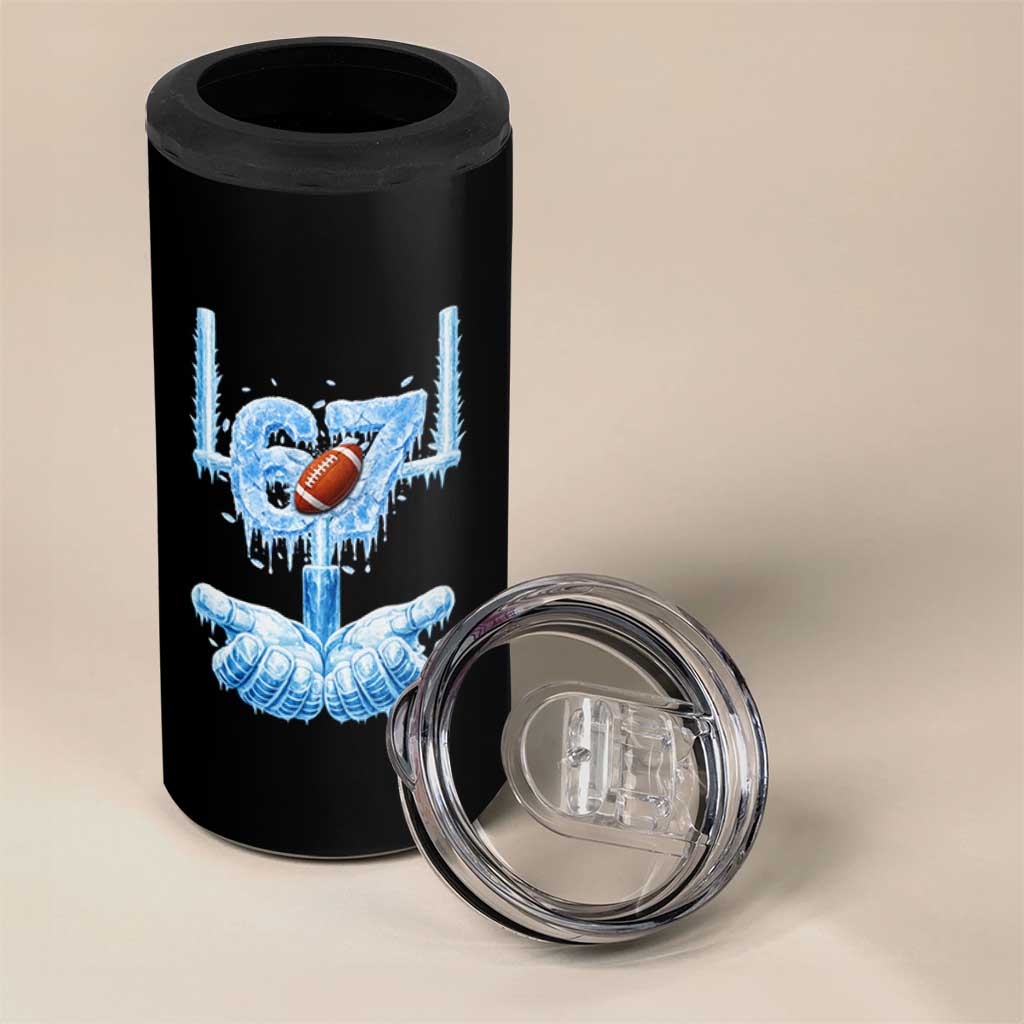Cool Ice Effect 67 Meme 4 in 1 Can Cooler Tumbler Funny American Football - Wonder Print Shop