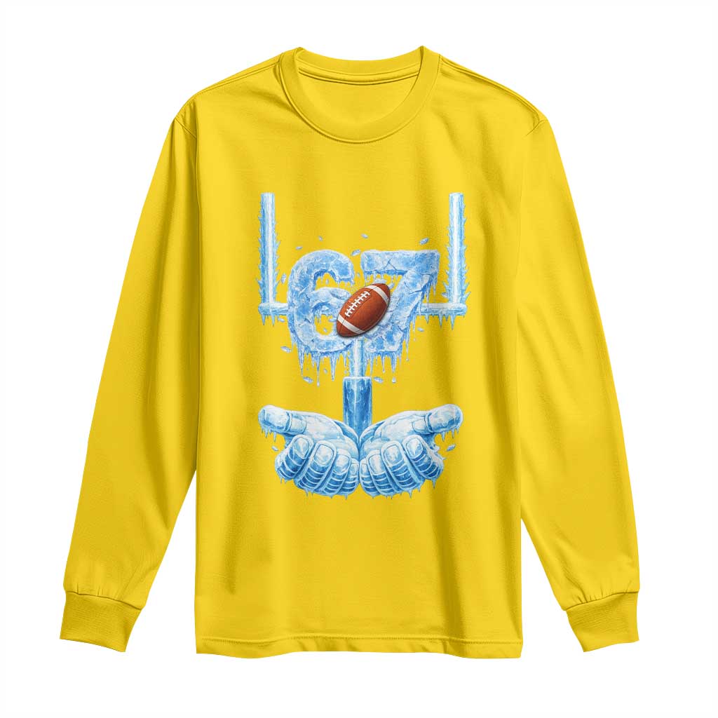 Cool Ice Effect 67 Meme Long Sleeve Shirt Funny American Football - Wonder Print Shop