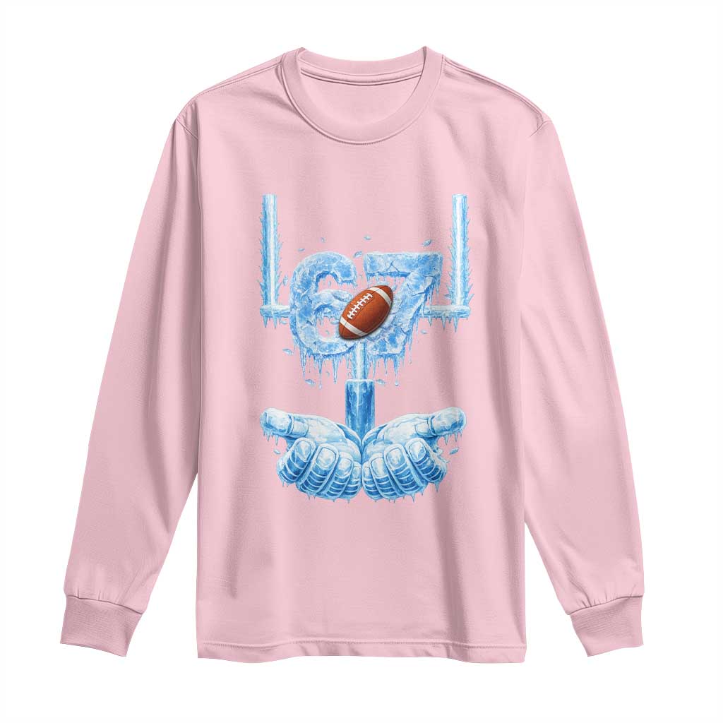 Cool Ice Effect 67 Meme Long Sleeve Shirt Funny American Football - Wonder Print Shop