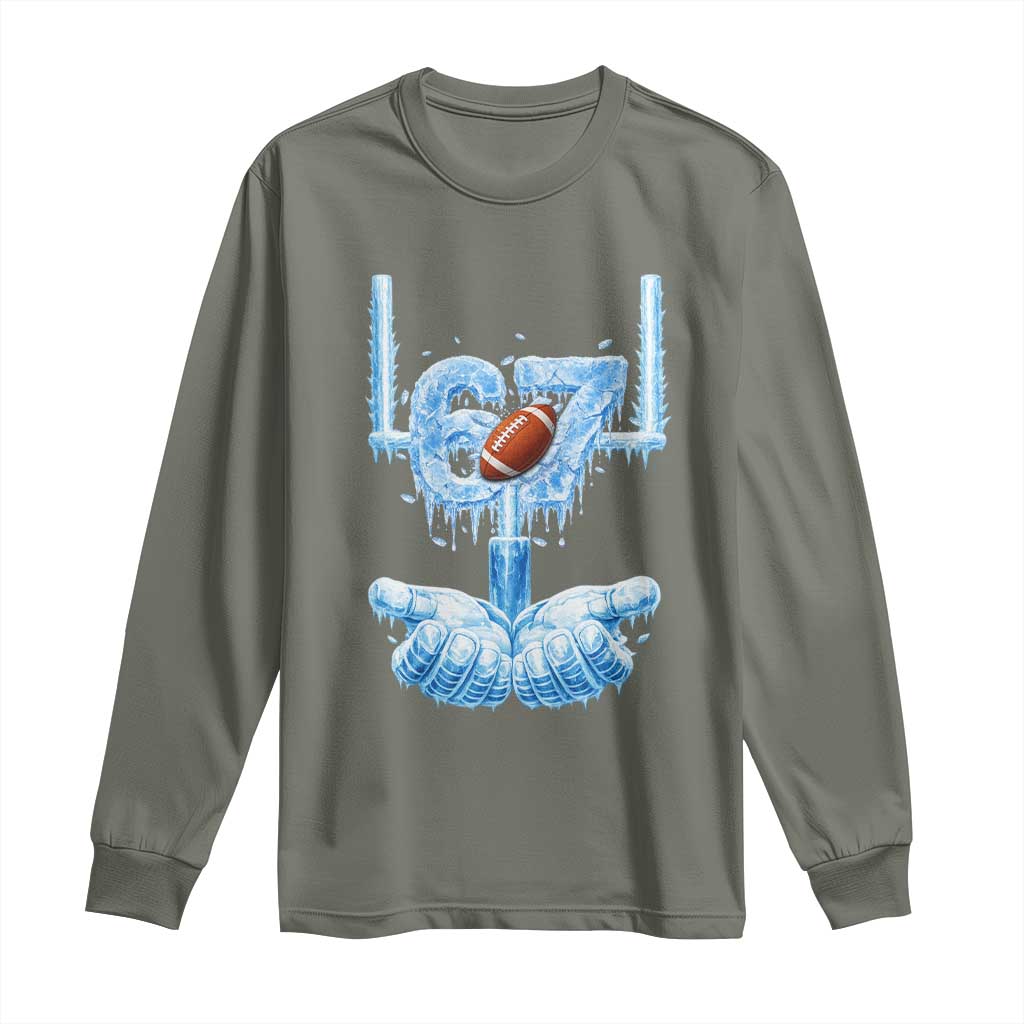 Cool Ice Effect 67 Meme Long Sleeve Shirt Funny American Football - Wonder Print Shop