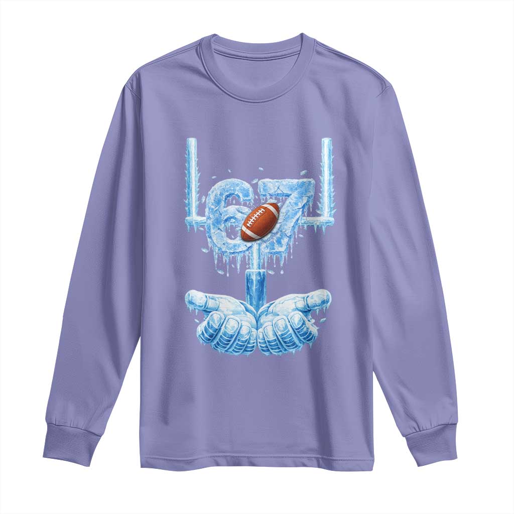 Cool Ice Effect 67 Meme Long Sleeve Shirt Funny American Football - Wonder Print Shop