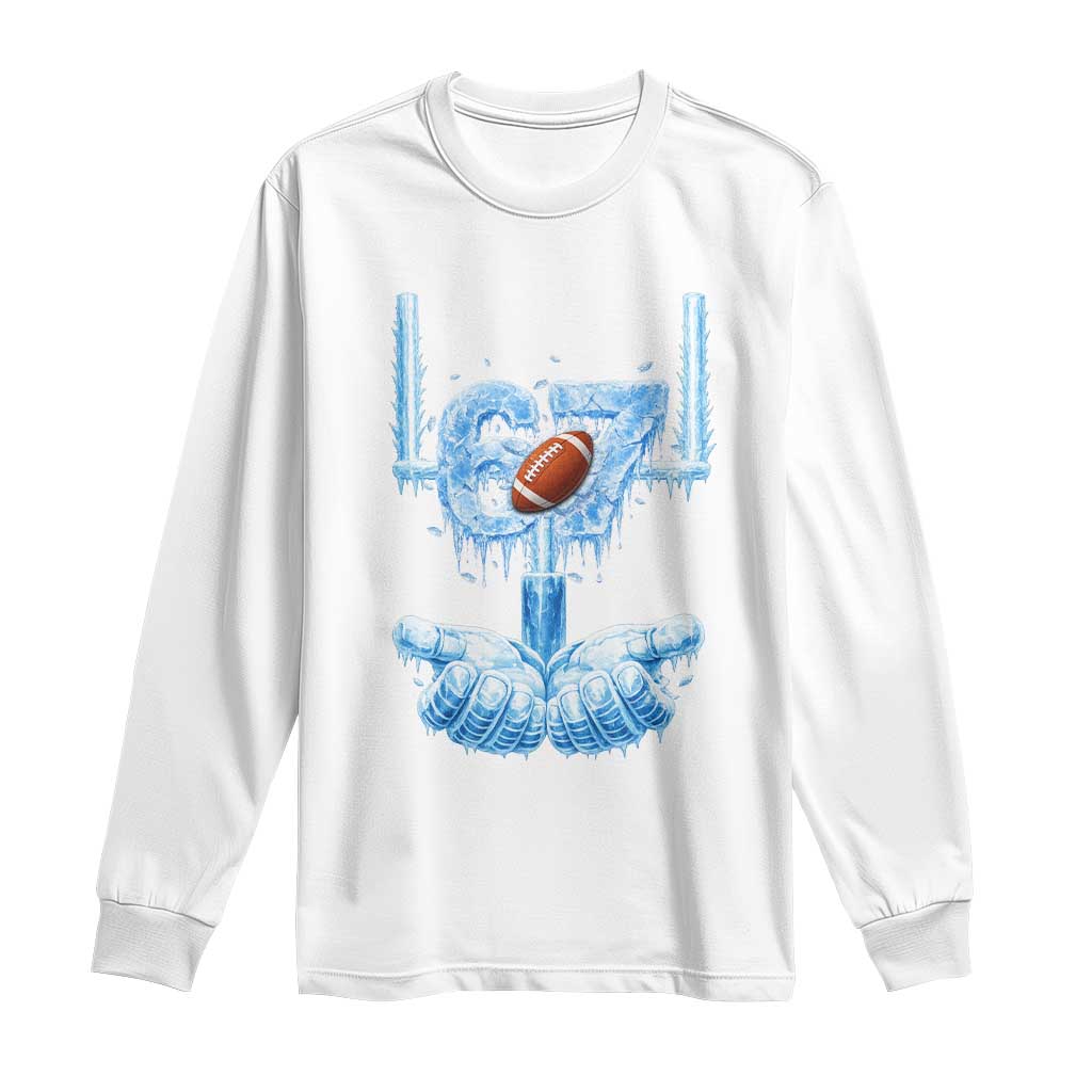 Cool Ice Effect 67 Meme Long Sleeve Shirt Funny American Football - Wonder Print Shop