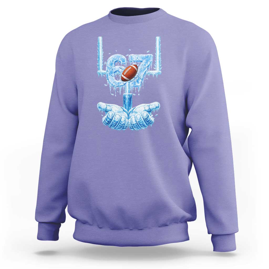 Cool Ice Effect 67 Meme Sweatshirt Funny American Football - Wonder Print Shop