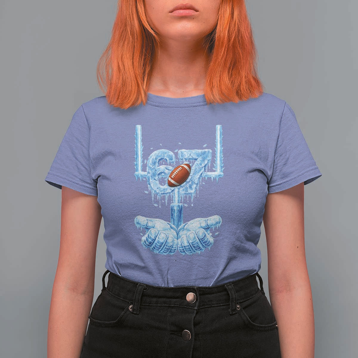 Cool Ice Effect 67 Meme T Shirt For Women Funny American Football - Wonder Print Shop