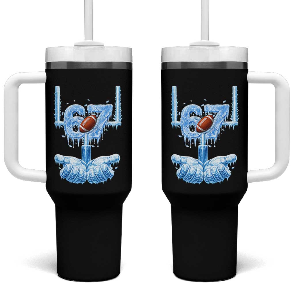 Cool Ice Effect 67 Meme Tumbler With Handle Funny American Football - Wonder Print Shop