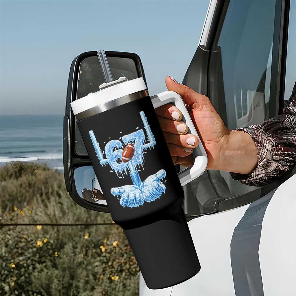 Cool Ice Effect 67 Meme Tumbler With Handle Funny American Football - Wonder Print Shop