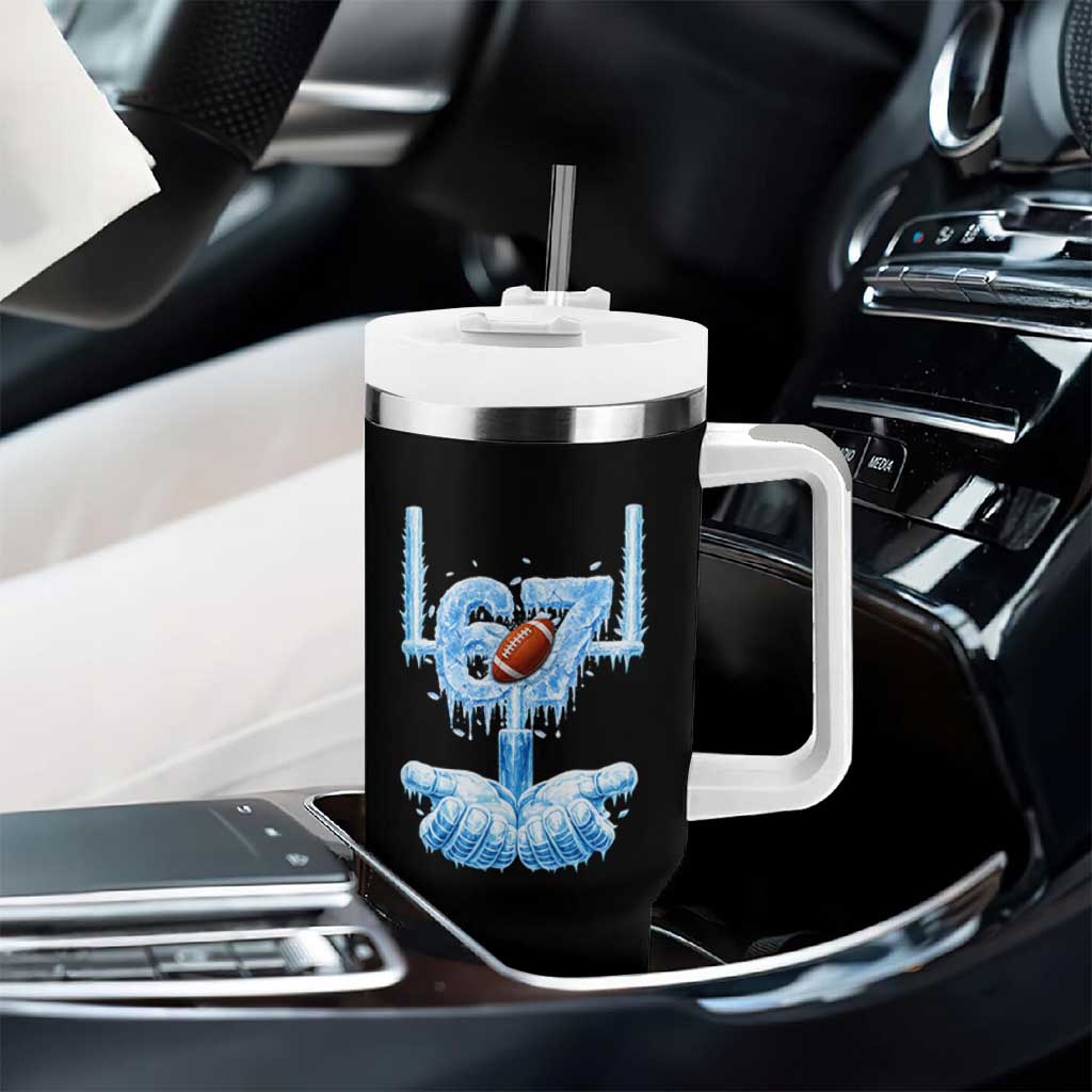 Cool Ice Effect 67 Meme Tumbler With Handle Funny American Football - Wonder Print Shop