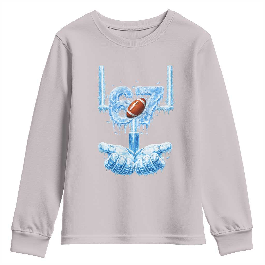 Cool Ice Effect 67 Meme Youth Sweatshirt Funny American Football - Wonder Print Shop