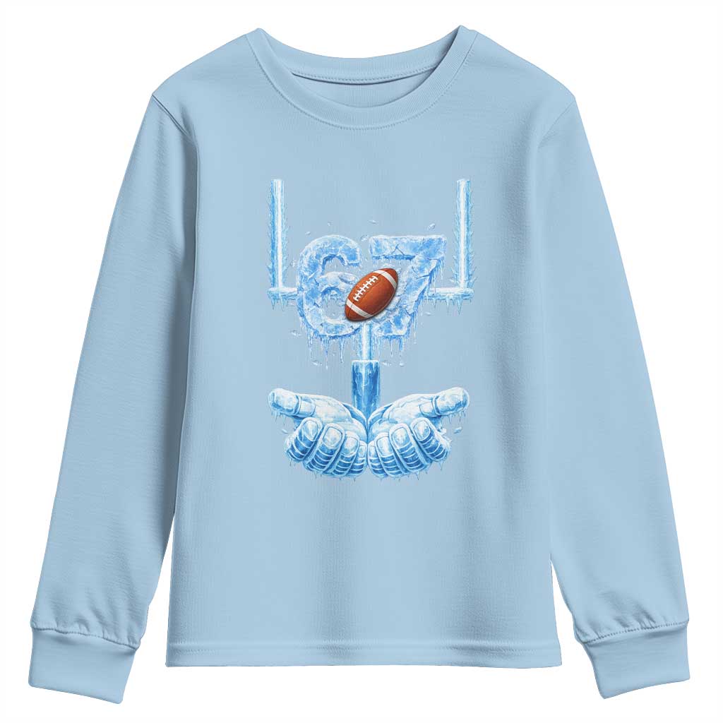 Cool Ice Effect 67 Meme Youth Sweatshirt Funny American Football - Wonder Print Shop