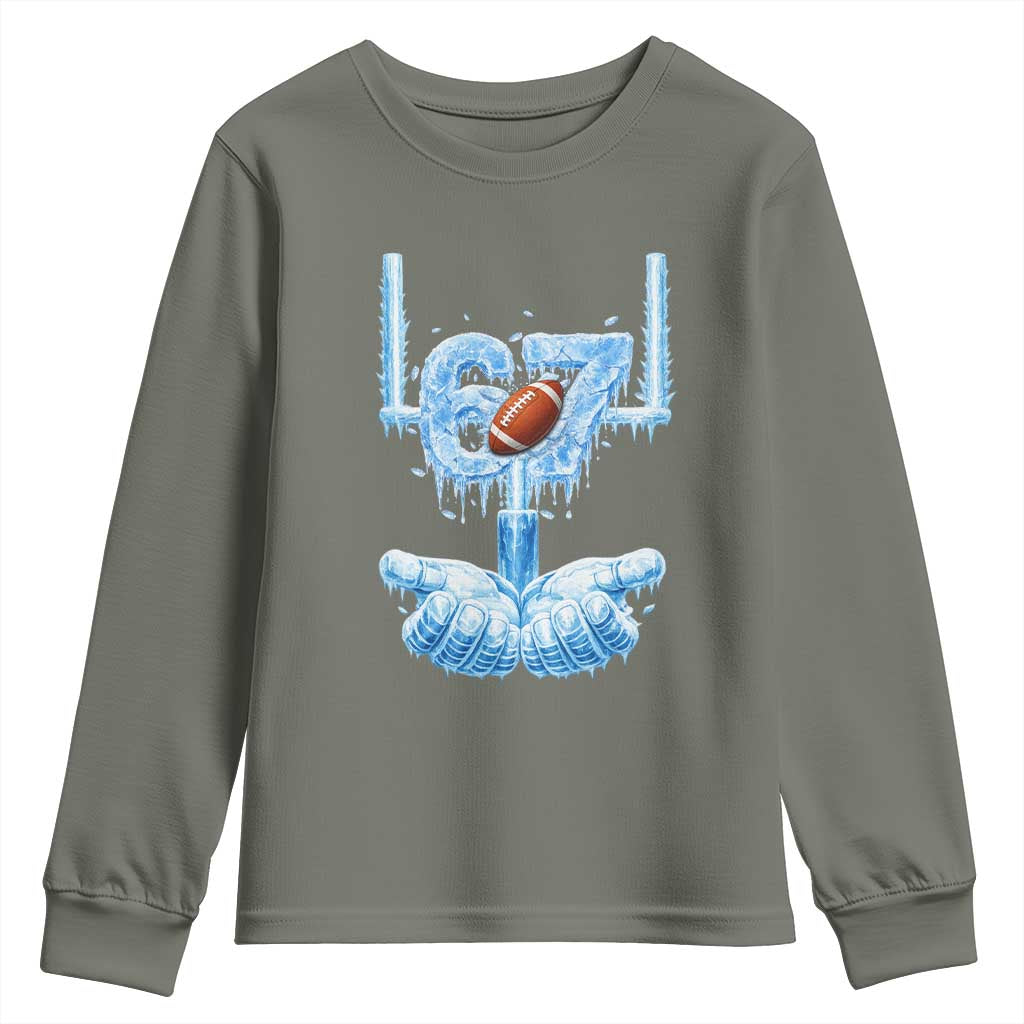 Cool Ice Effect 67 Meme Youth Sweatshirt Funny American Football - Wonder Print Shop