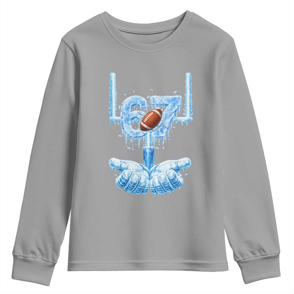 Cool Ice Effect 67 Meme Youth Sweatshirt Funny American Football - Wonder Print Shop